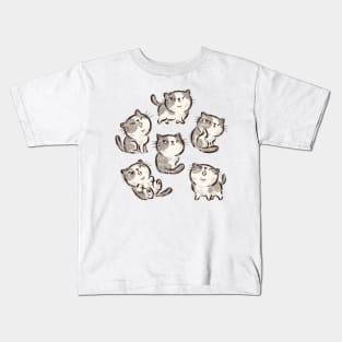 Six Impudent cats Kids T-Shirt